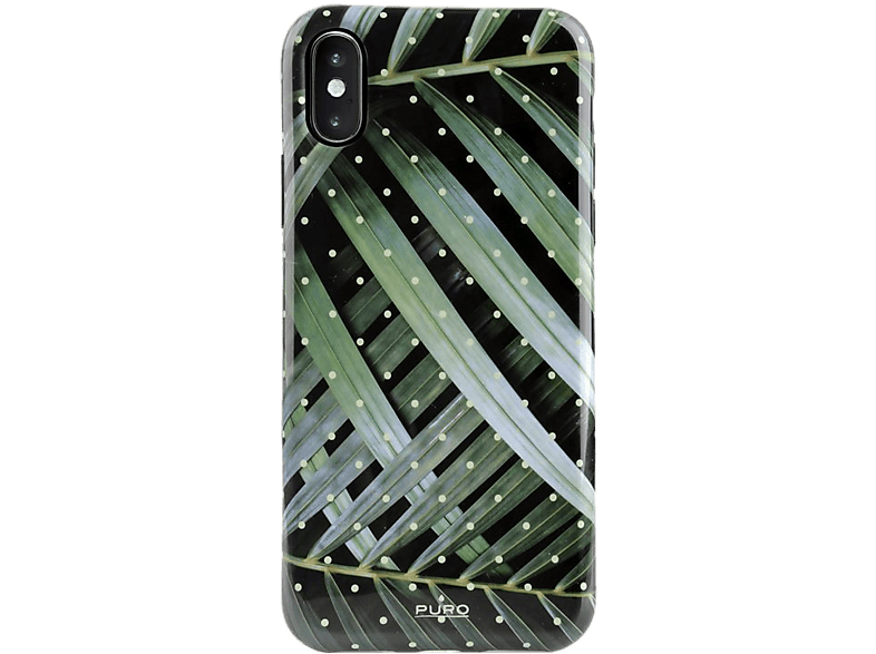 PURO Cover Glam Tropical Leaves iPhone 11 Pro Max Groen (IPCX65TROPICAL1BLK)