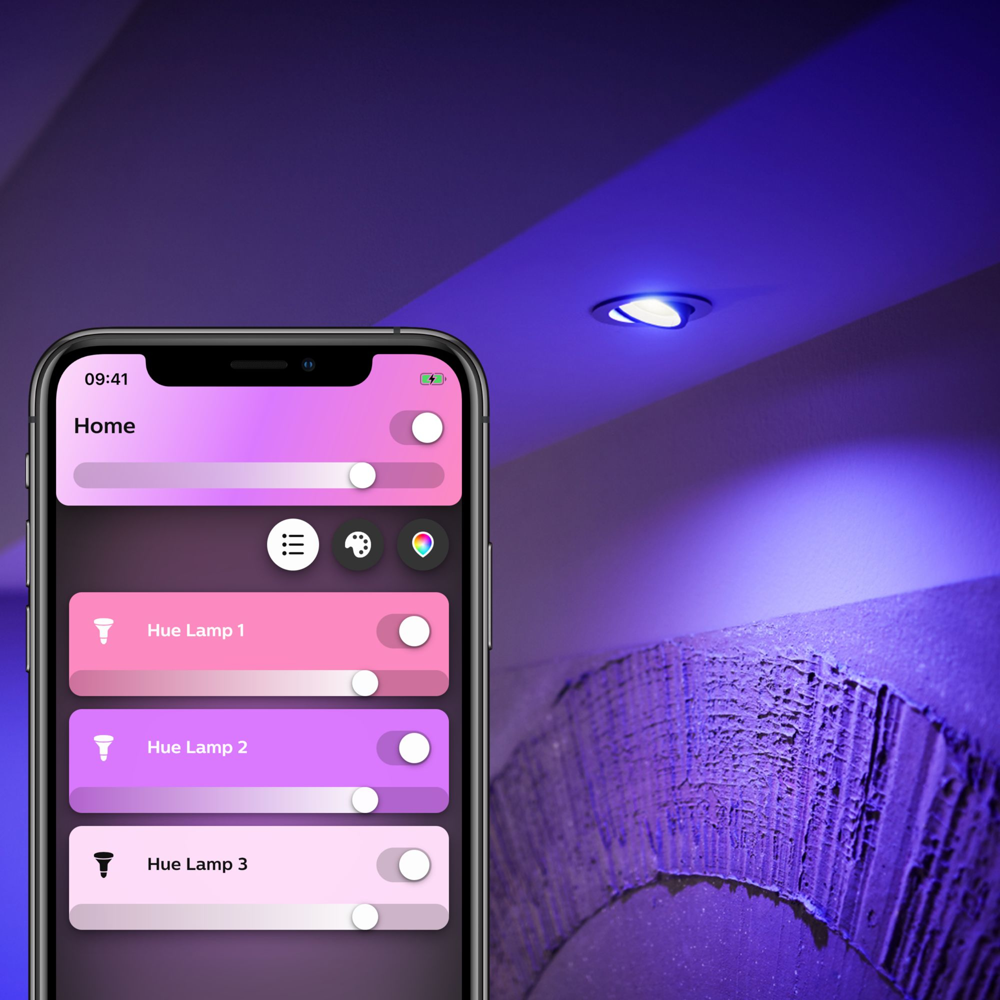 Bombilla Bluetooth - Philips Hue LED GU10, Luz blanca y color, Domótica