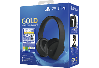SONY Gold sztereó fejhallgató, fekete + Fortnite (PlayStation 4)