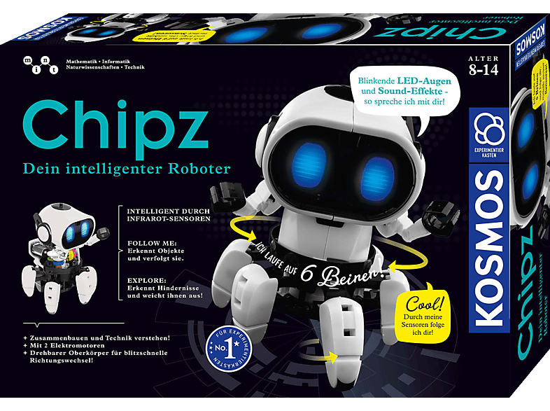 KOSMOS Chipz - Dein intelligenter Roboter Experimentierkasten, Mehrfarbig