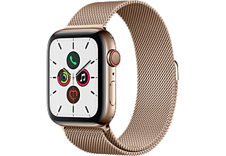 APPLE Watch Series 5 GPS+Cellular eSIM 44mm Rostfri Stålboett i Guldfinish - Milanesisk Loop i Guldfinish