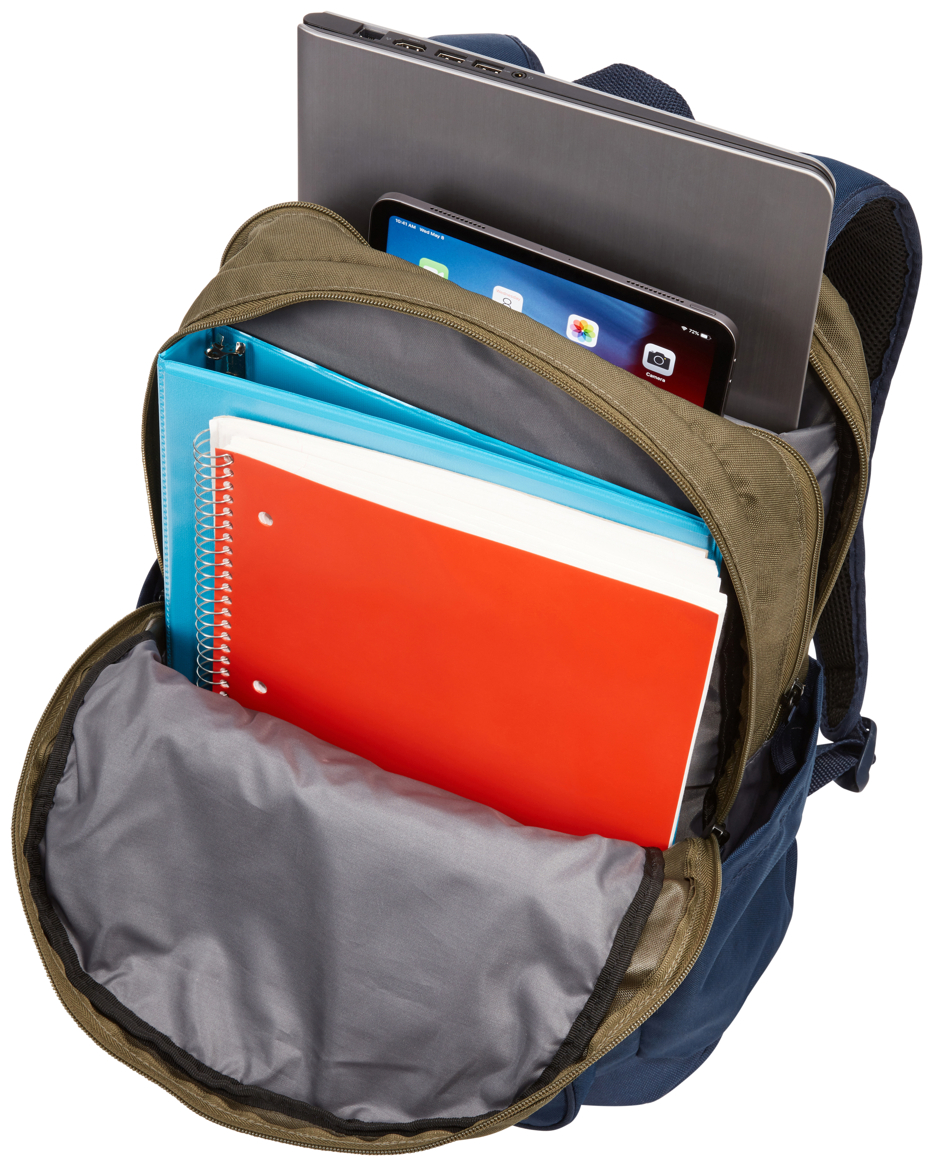 CASELOGIC Query 15.6" Uyumlu Laptop Sırt Çantası Olive/Lacivert