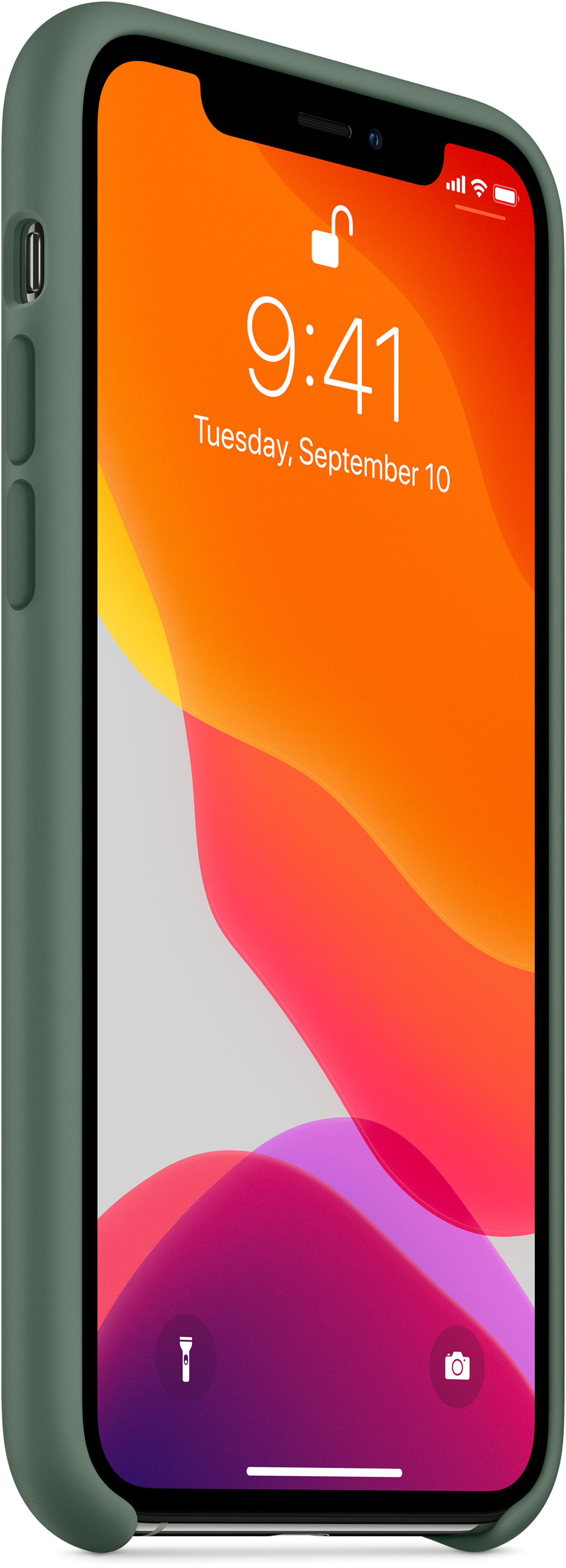 APPLE Silicone Case, Backcover, Apple, iPhone 11 Pro, Piniengrün