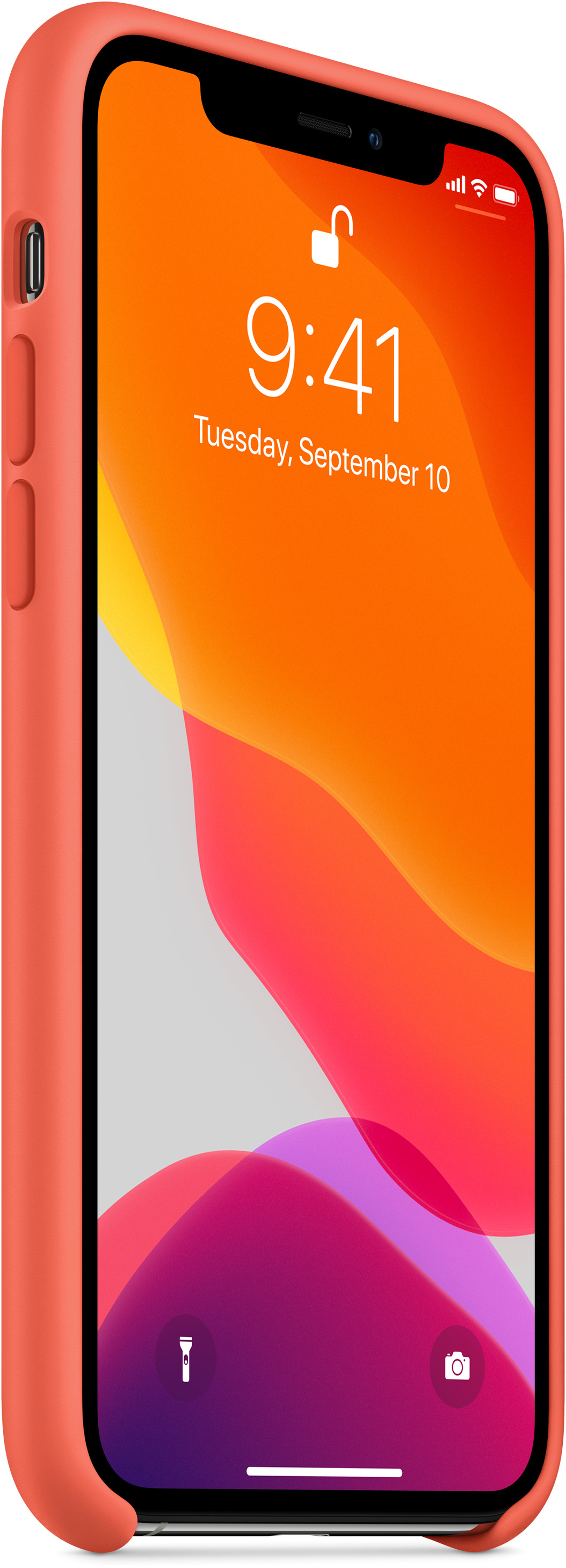 APPLE Silikon Case in Clementine (Orange) für iPhone 11 Pro (MWYQ2ZM/A), für Apple iPhone 11 Pro, Orange