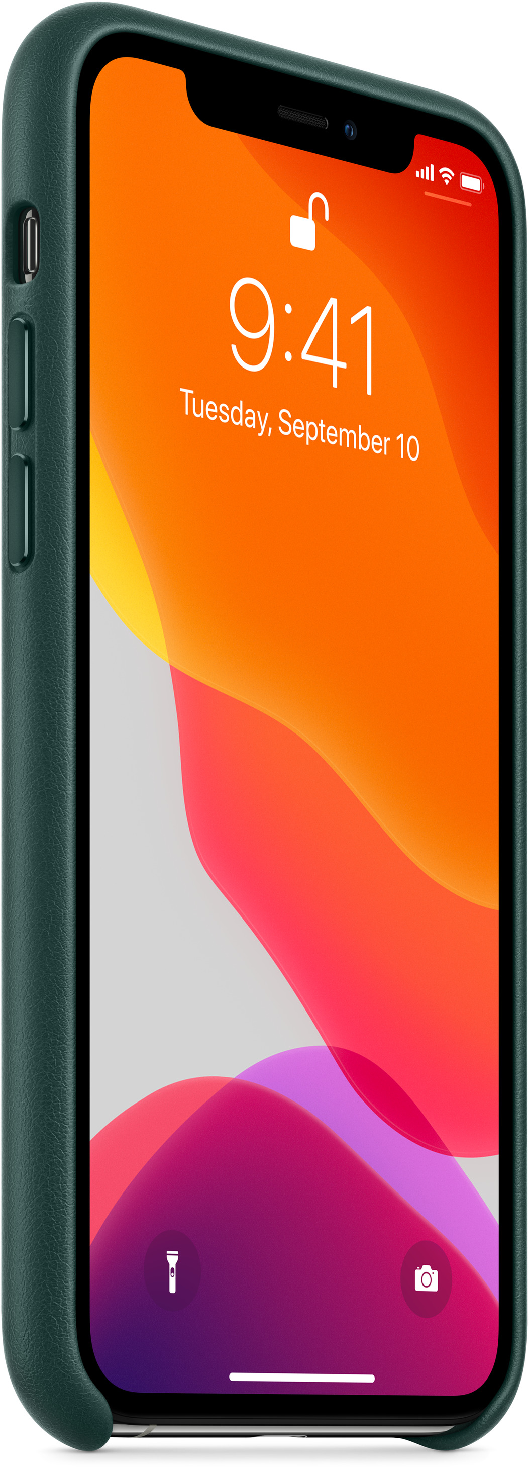 APPLE Leather Case Pure Back, Backcover, Apple, iPhone 11 Pro, Waldgrün