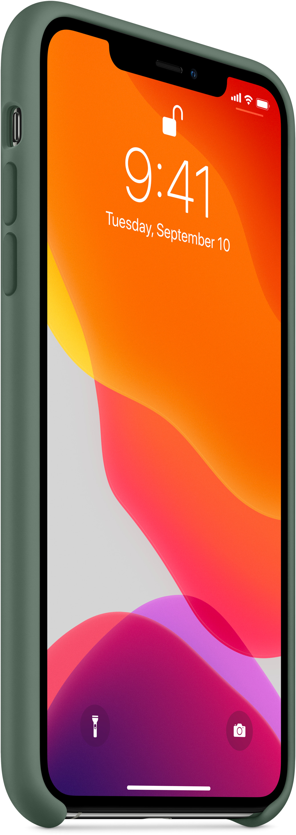APPLE Silicone Case, Backcover, Apple, iPhone 11 Pro Max, Piniengrün