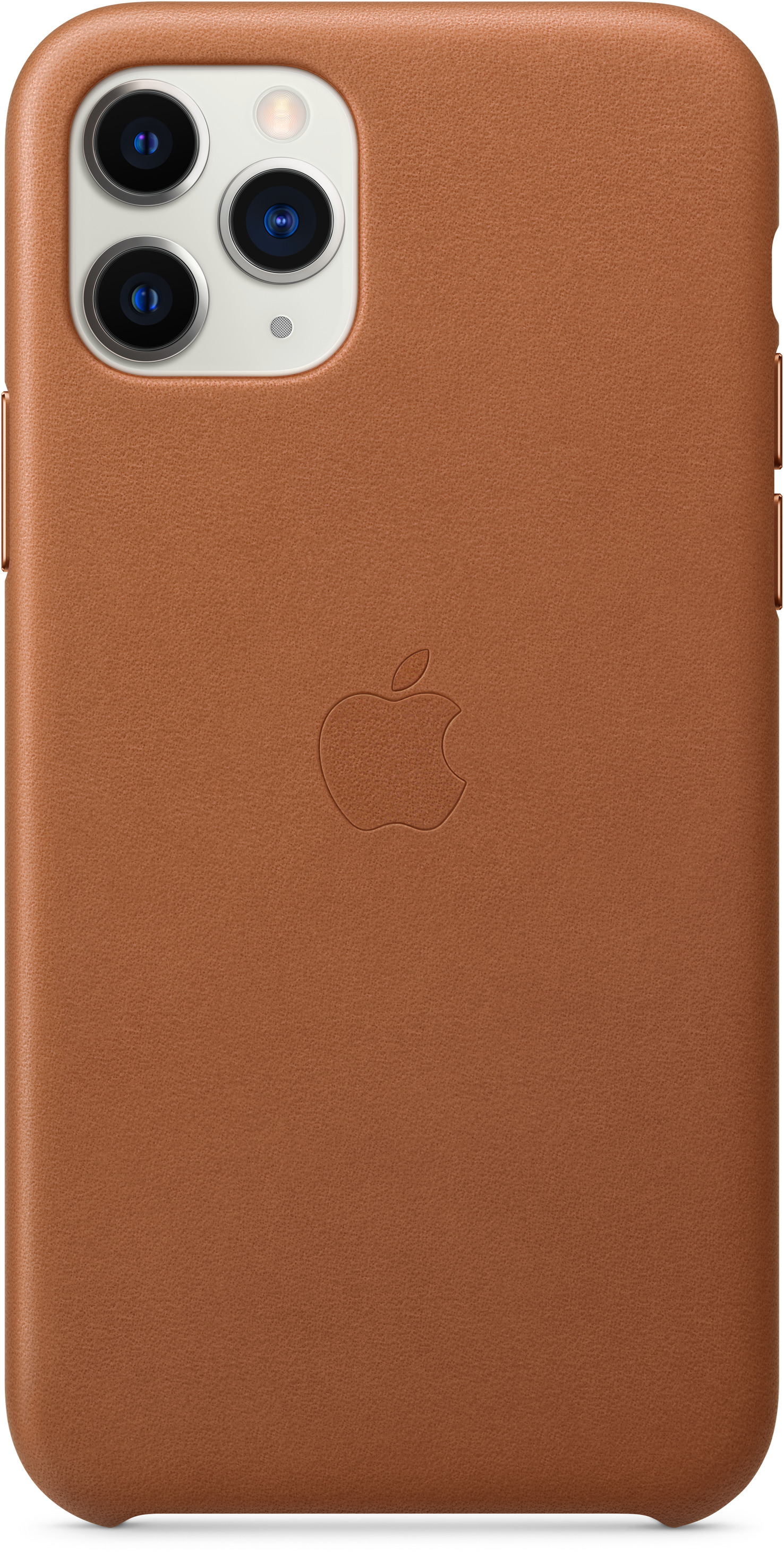 APPLE Leather Case Back, iPhone Pro, Apple, Sattelbraun Pure 11 Backcover