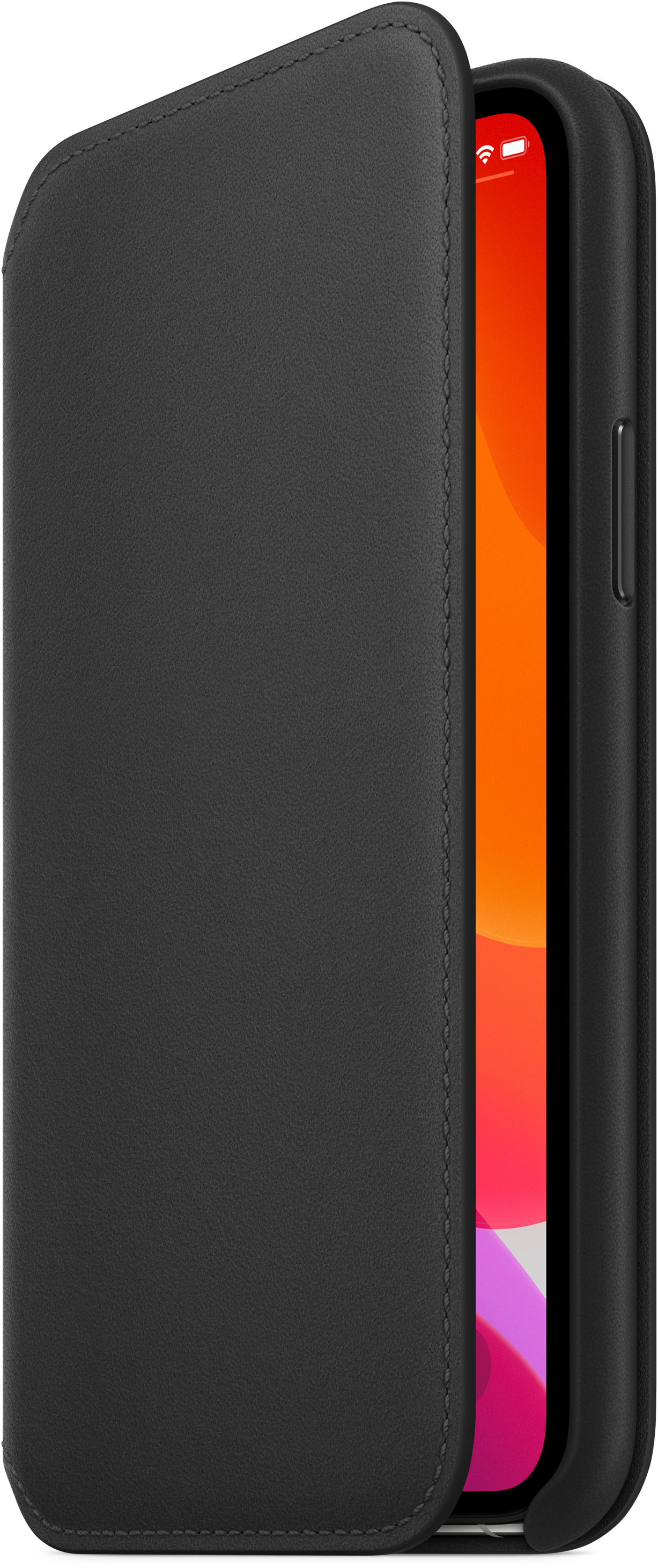 APPLE Leather Folio, Bookcover, Apple, iPhone 11 Pro, Schwarz