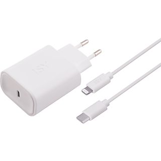 ISY Oplader USB-C + Lightning-kabel Wit (IWC-2500)