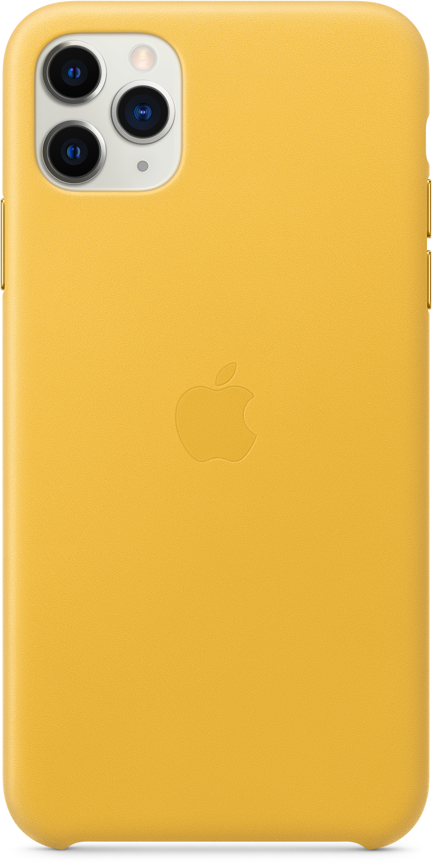 APPLE Leder Case in Meyer Lemon für iPhone 11 Pro Max (MX0A2ZM/A), für Apple iPhone 11 Pro Max, Gelb