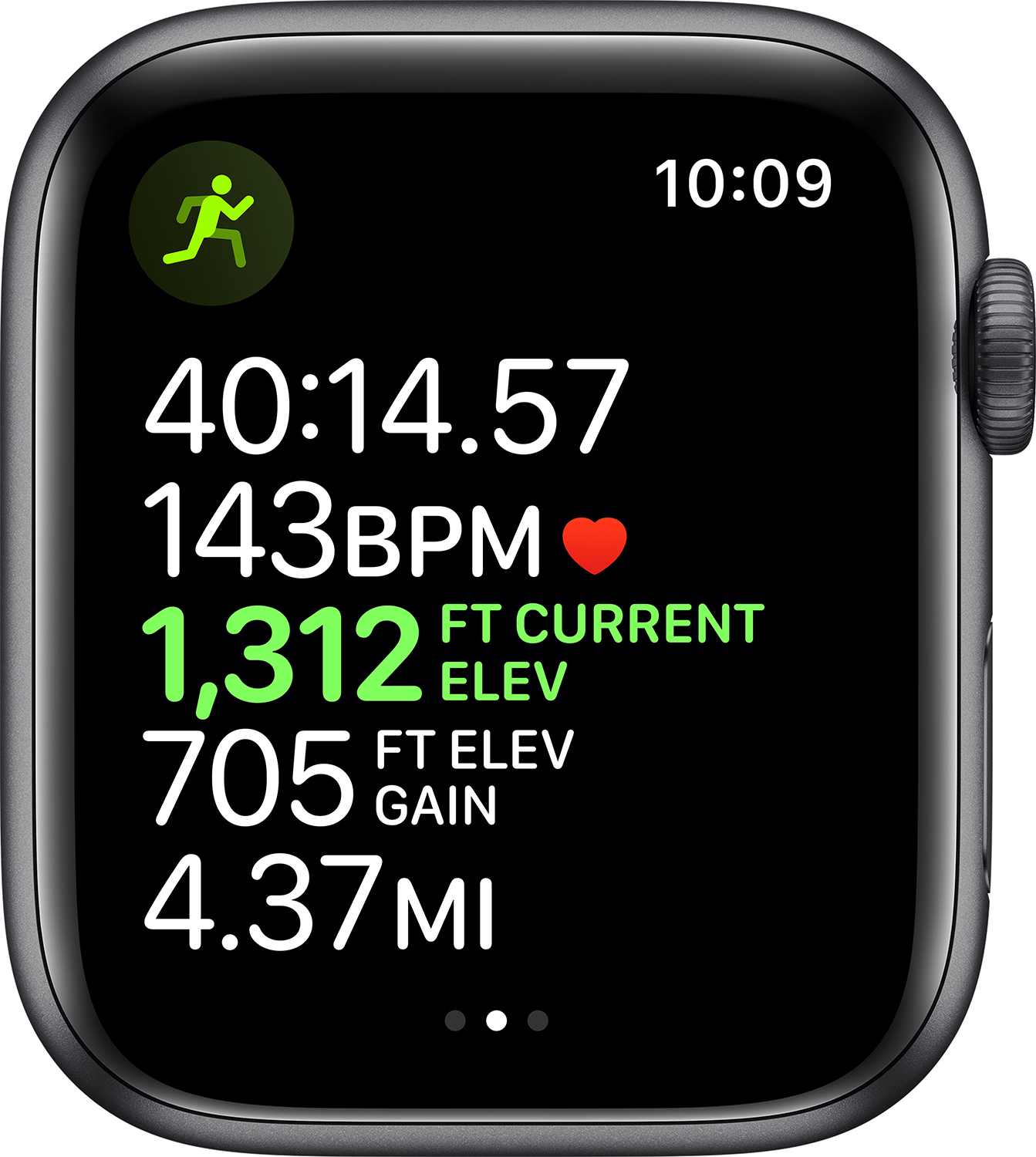 APPLE Watch Series 5 44mm spacegrijs aluminium / zwarte sportband