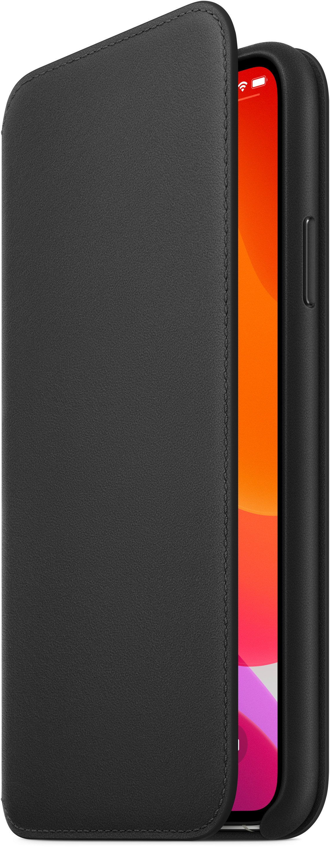 APPLE Leather Folio, Bookcover, Apple, iPhone 11 Pro Max, Schwarz
