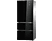 HOOVER 34002556 HMDN 182EU, Hoover Kühl-Gefrierkombination French-Door aus schwarzem Glas, HxB cm:  180x70 - French Door (Kühlgefrierkombination)