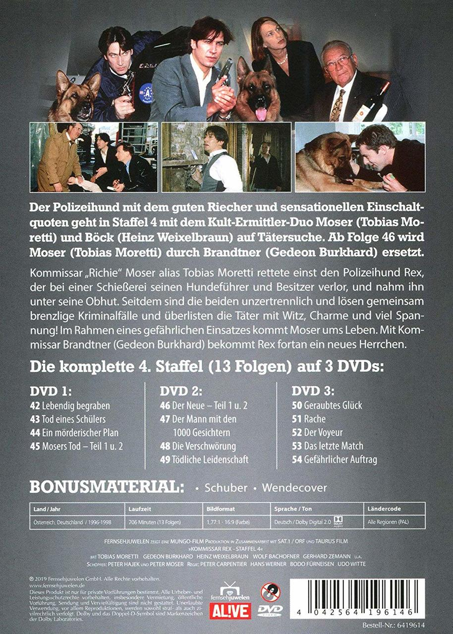 Rückseite einer DVD-Hülle mit Text über eine Fernsehserie und Episodenübersicht.