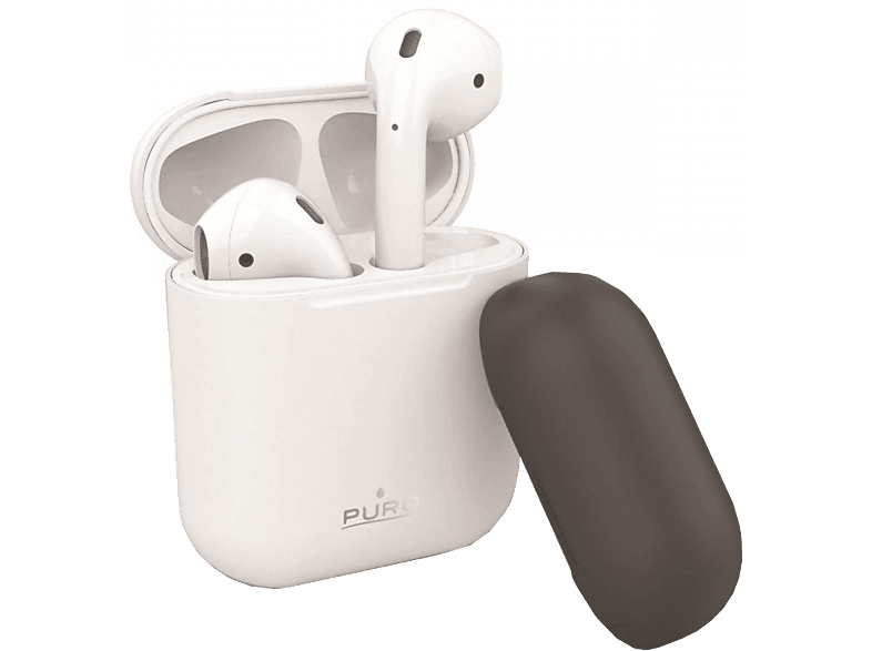 PURO Oplaadcase cover Silicone voor AirPods Wit (APCASE2WHI)