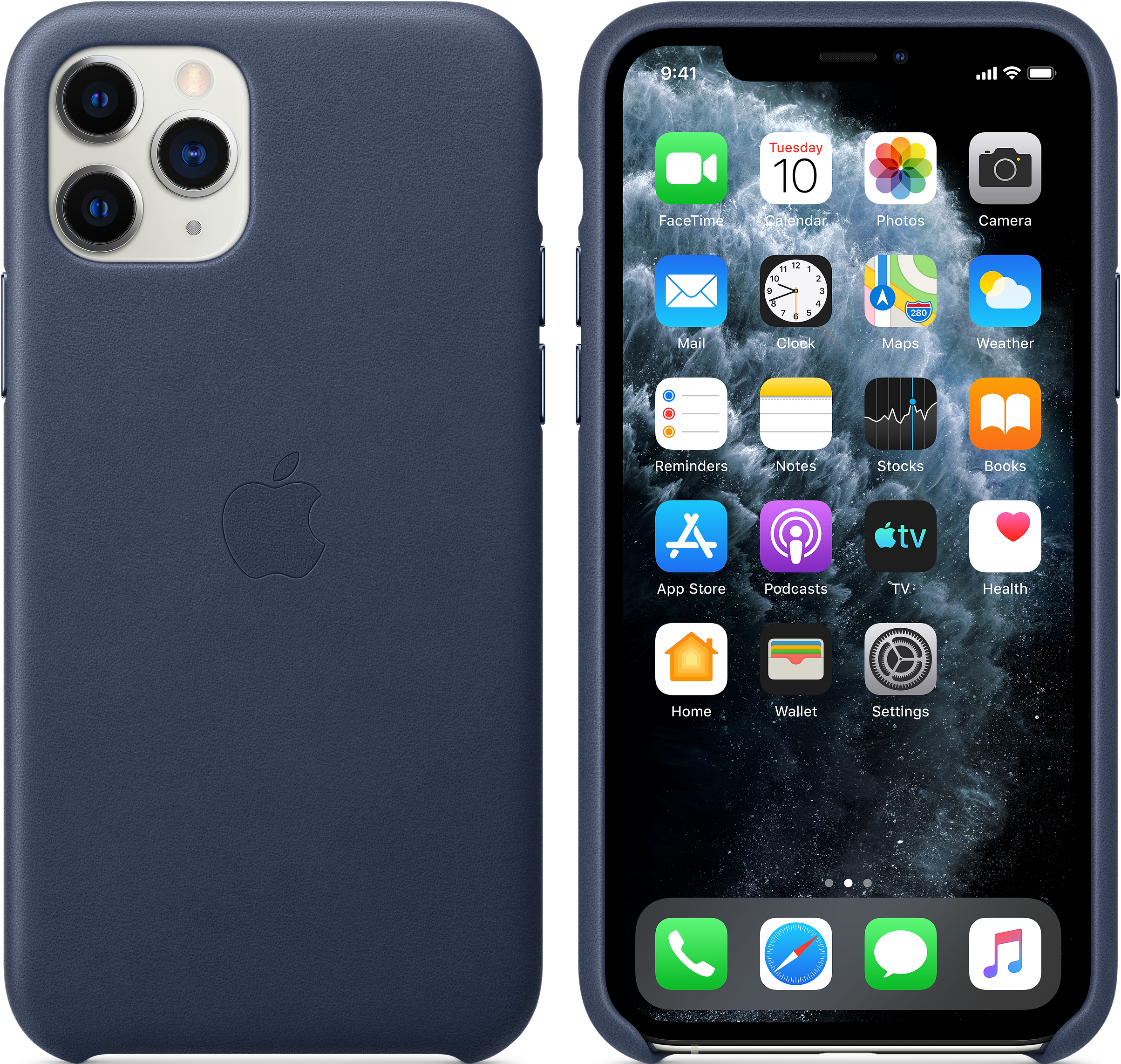 APPLE Leder Case - Schutzhülle (Passend für Modell: Apple iPhone 11 Pro)