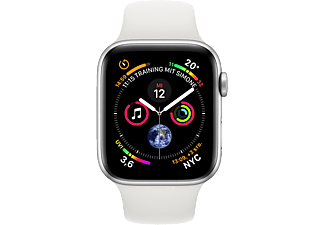 APPLE Watch Series 4 (GPS + Cellular) 44 mm - Montre intelligente (140-210 mm, Plastique, Bracelet: Blanc / Boîtier: Argent)