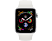 APPLE Watch Series 4 (GPS + Cellular) 44mm - Smartwatch (140-210 mm, Kunststoff, Armband: Weiß, Gehäuse: Silber)