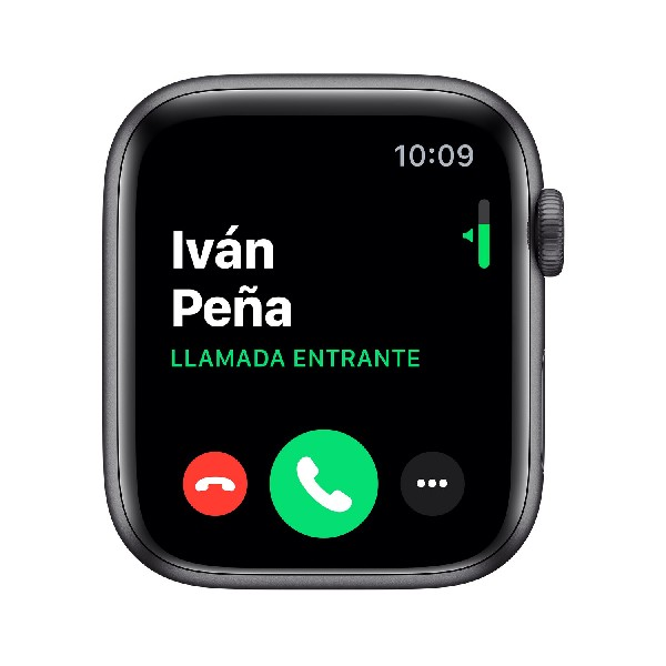 Apple Watch Series 5, Chip W3, 44 mm, GPS, Caja aluminio gris espacial, Correa deportiva negra