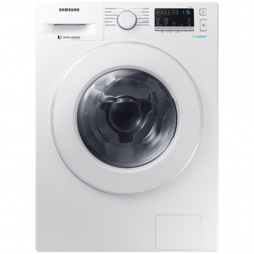 Lavadora secadora - Samsung WD80M4A53IW, 8 kg, Carga frontal, Blanco