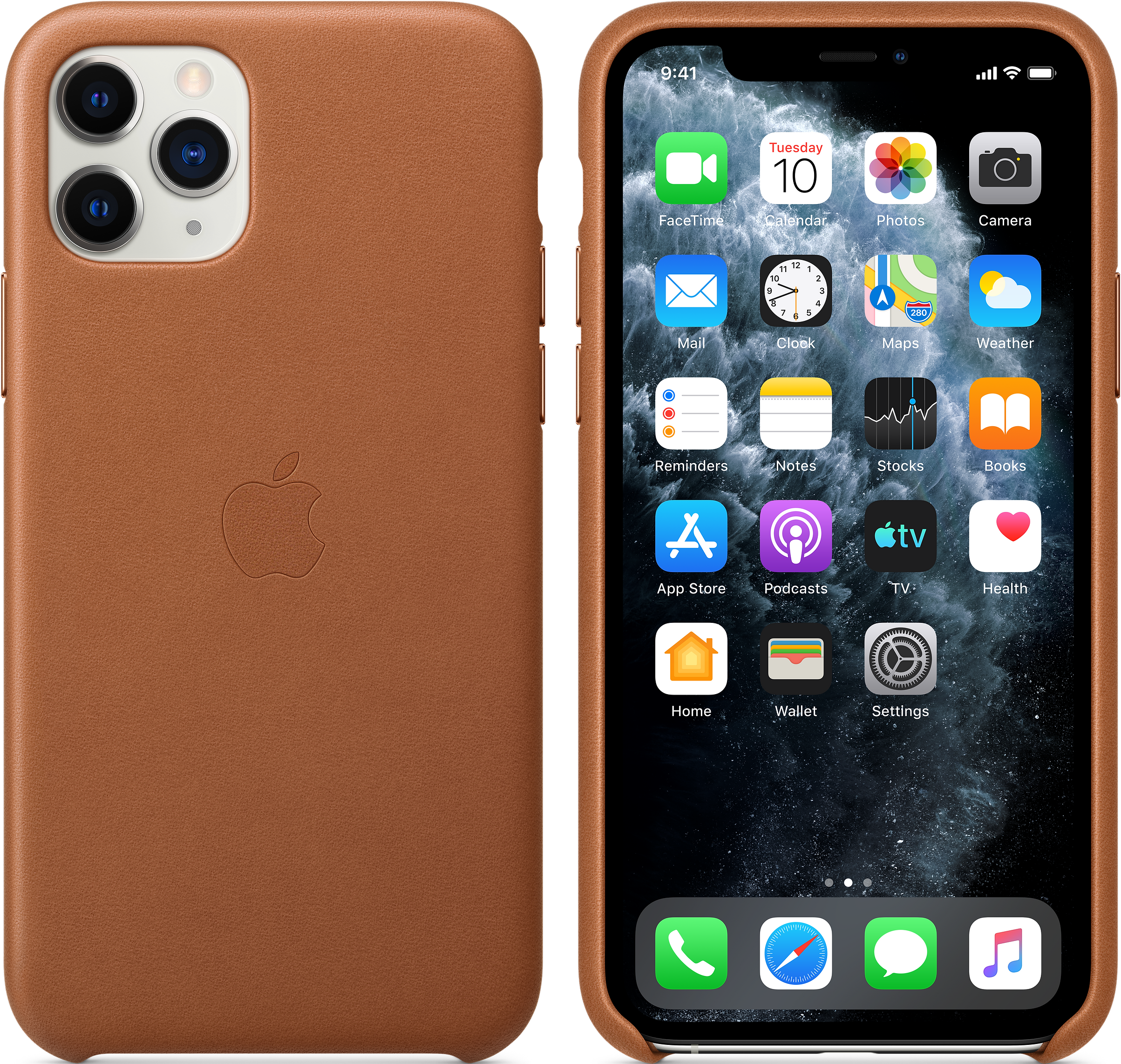 APPLE Leder Case - Schutzhülle (Passend für Modell: Apple iPhone 11 Pro)