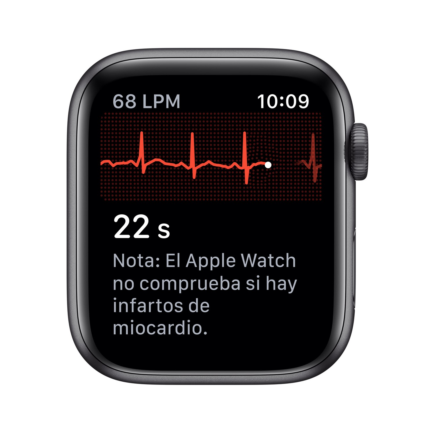 Apple Watch Series 5, Chip W3, 44 mm, GPS + Cellular, Caja aluminio gris espacial, Correa deportiva negra