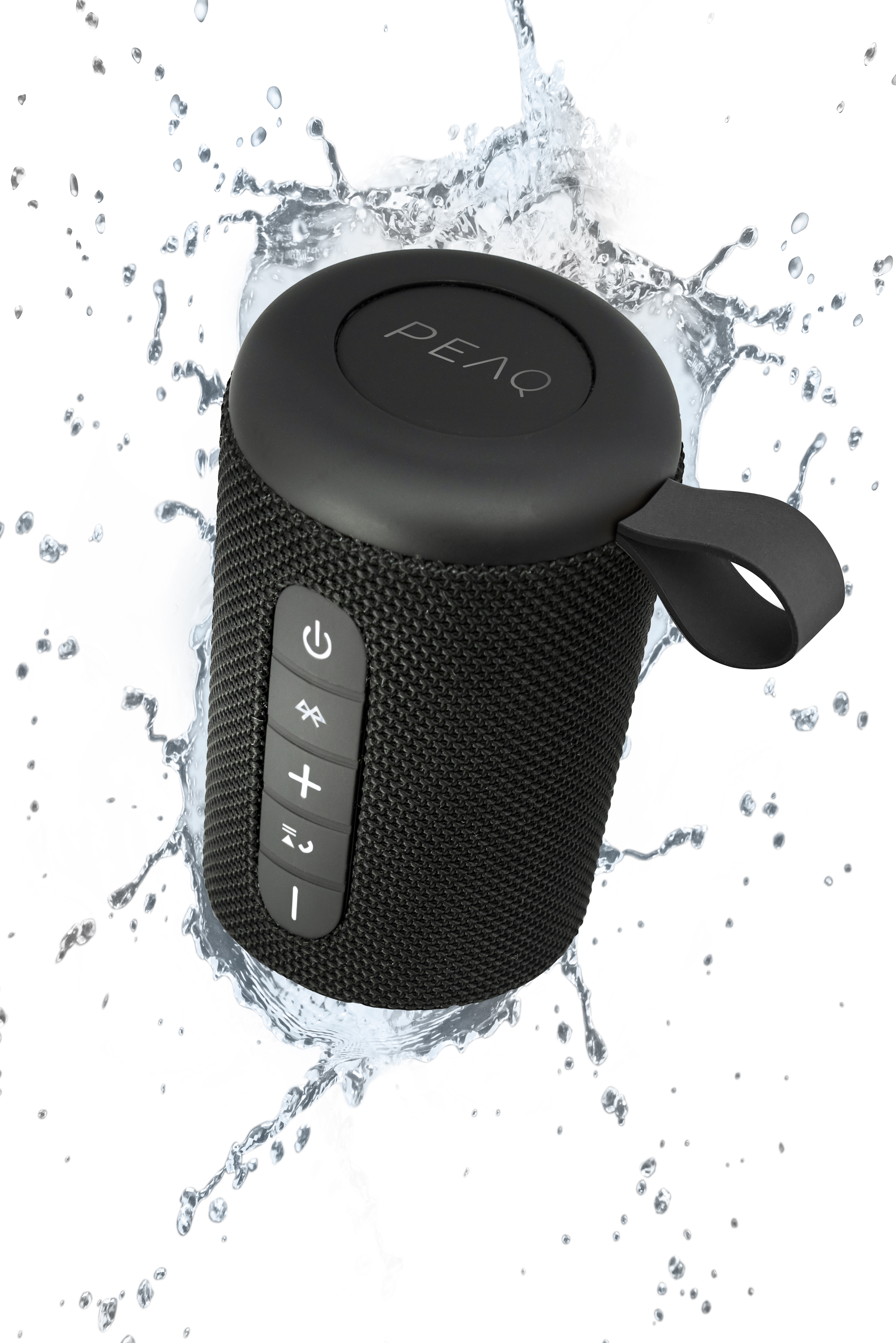 PEAQ PPA 201 BT-B Bluetooth Lautsprecher, Schwarz, Wasserfest