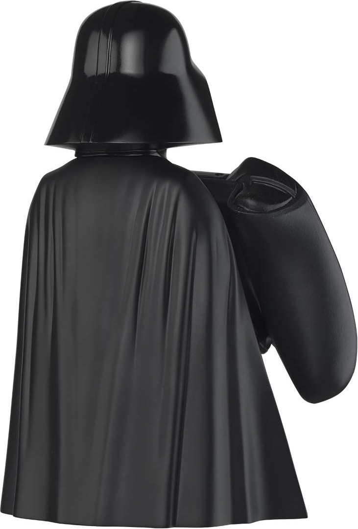 Rückseite einer Darth Vader Figur. Schwarzer Umhang und Helm sind sichtbar.