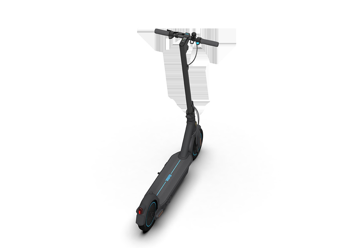 NINEBOT MAX G30D powered by SEGWAY E-Scooter (10 Zoll, Schwarz/Blau)