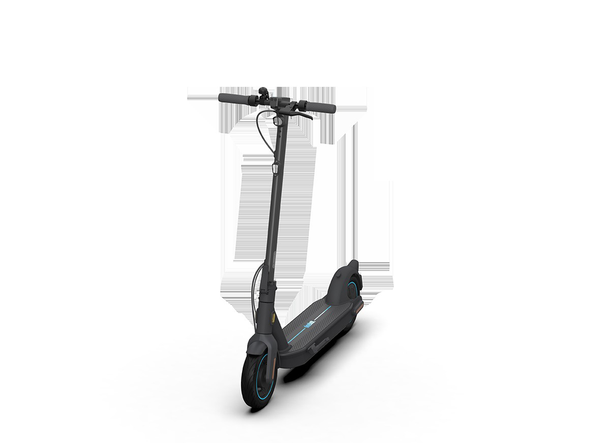 NINEBOT MAX G30D powered by SEGWAY E-Scooter (10 Zoll, Schwarz/Blau)