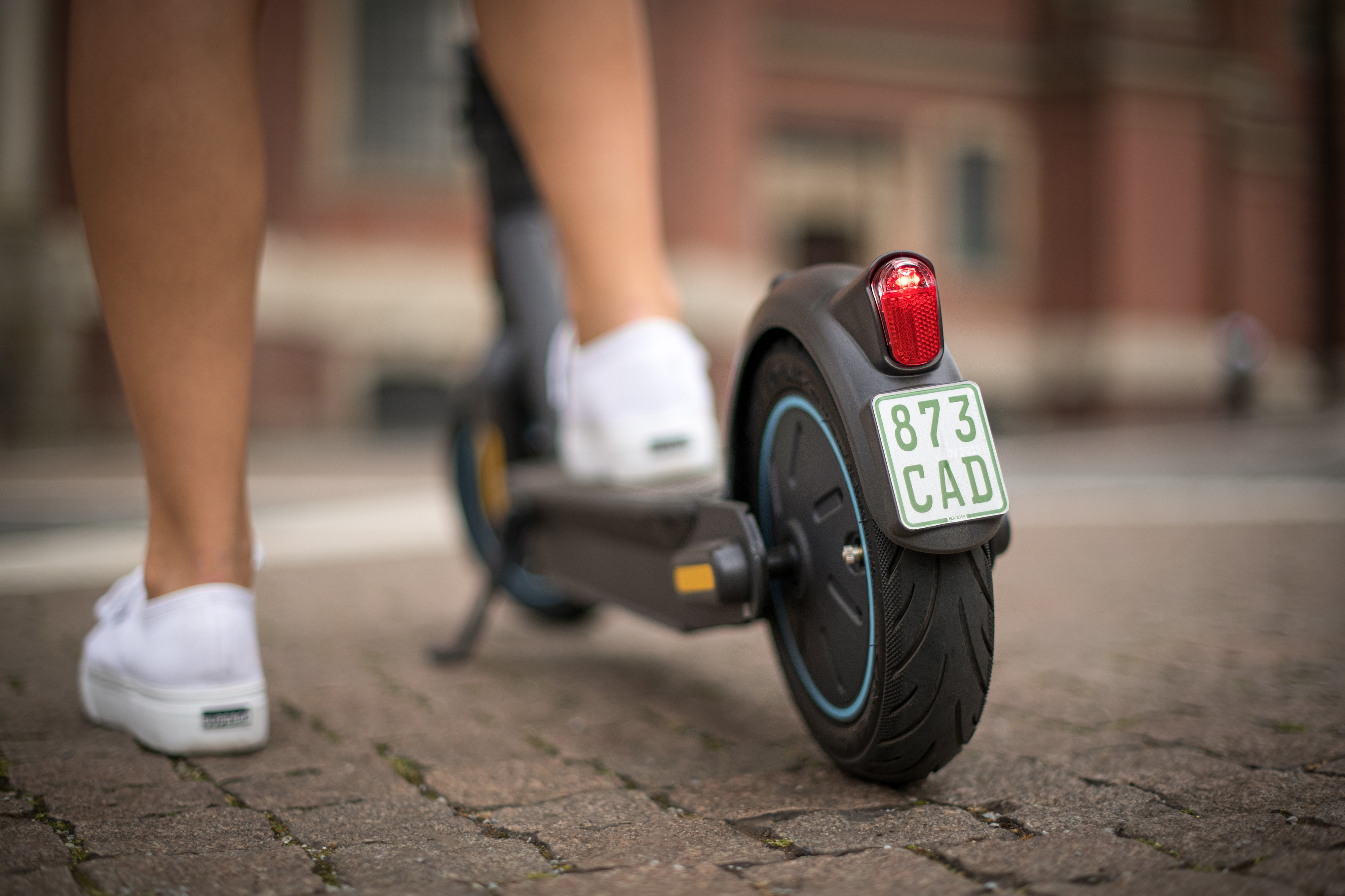 NINEBOT MAX G30D powered by SEGWAY E-Scooter (10 Zoll, Schwarz/Blau)