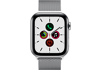 APPLE Watch Series 5 (GPS + Cellular) 44 mm - Smartwatch (140 mm - 220 mm, Acciaio inossidabile (Milanese), Argento)