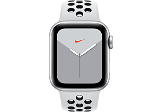 APPLE Watch Nike Series 5 (GPS + Cellular) 40 mm - Montre intelligente (130 mm - 200 mm, Fluoroélastomère, Argent/Platine pur)