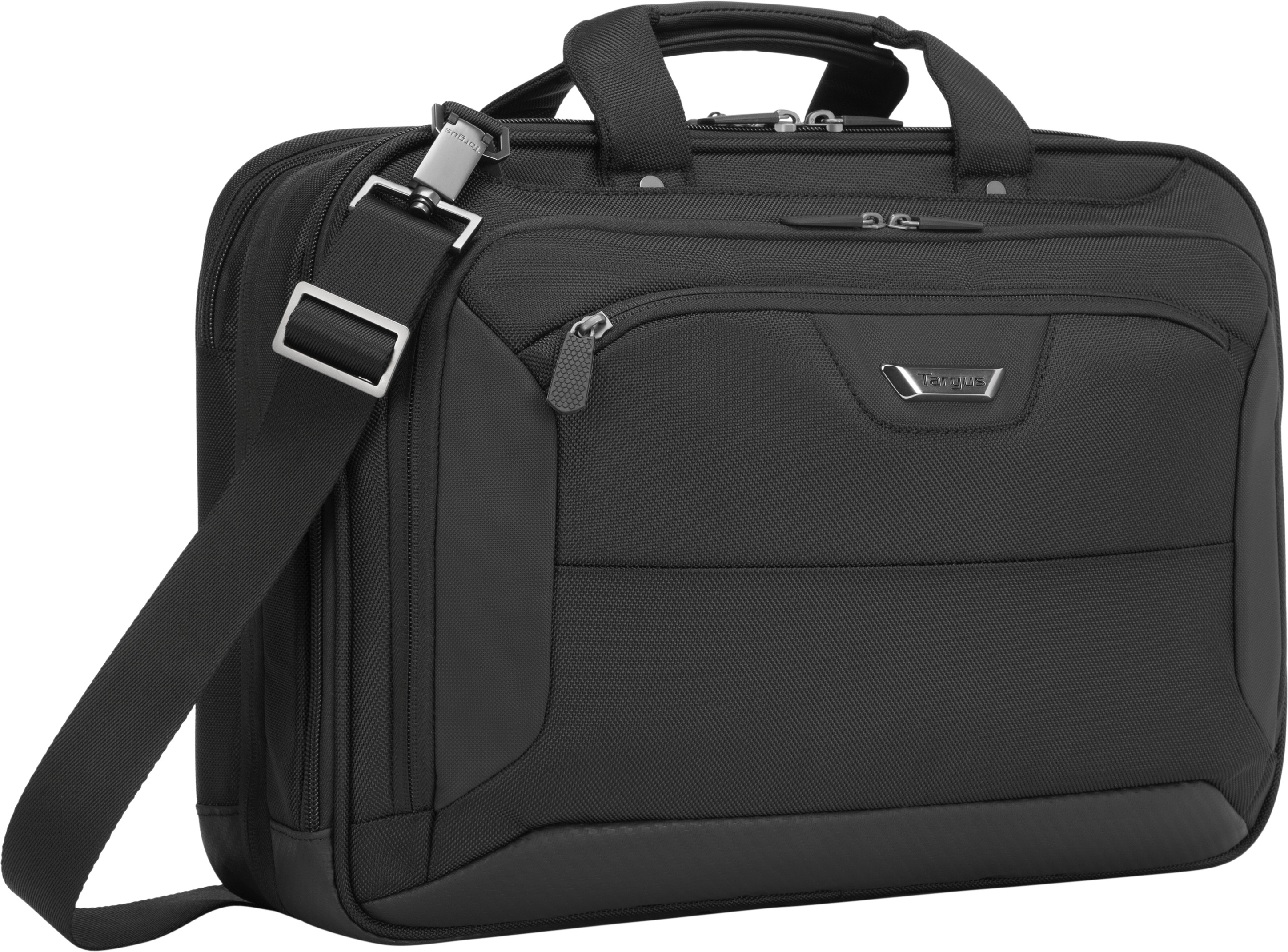 TARGUS Corporate Traveler Notebooktasche Aktentasche für Universal Strapazierfähiges ballistisches Nylonobermaterial nach Militärstandard 1680D – wasser- und verschleißfest, Schwarz