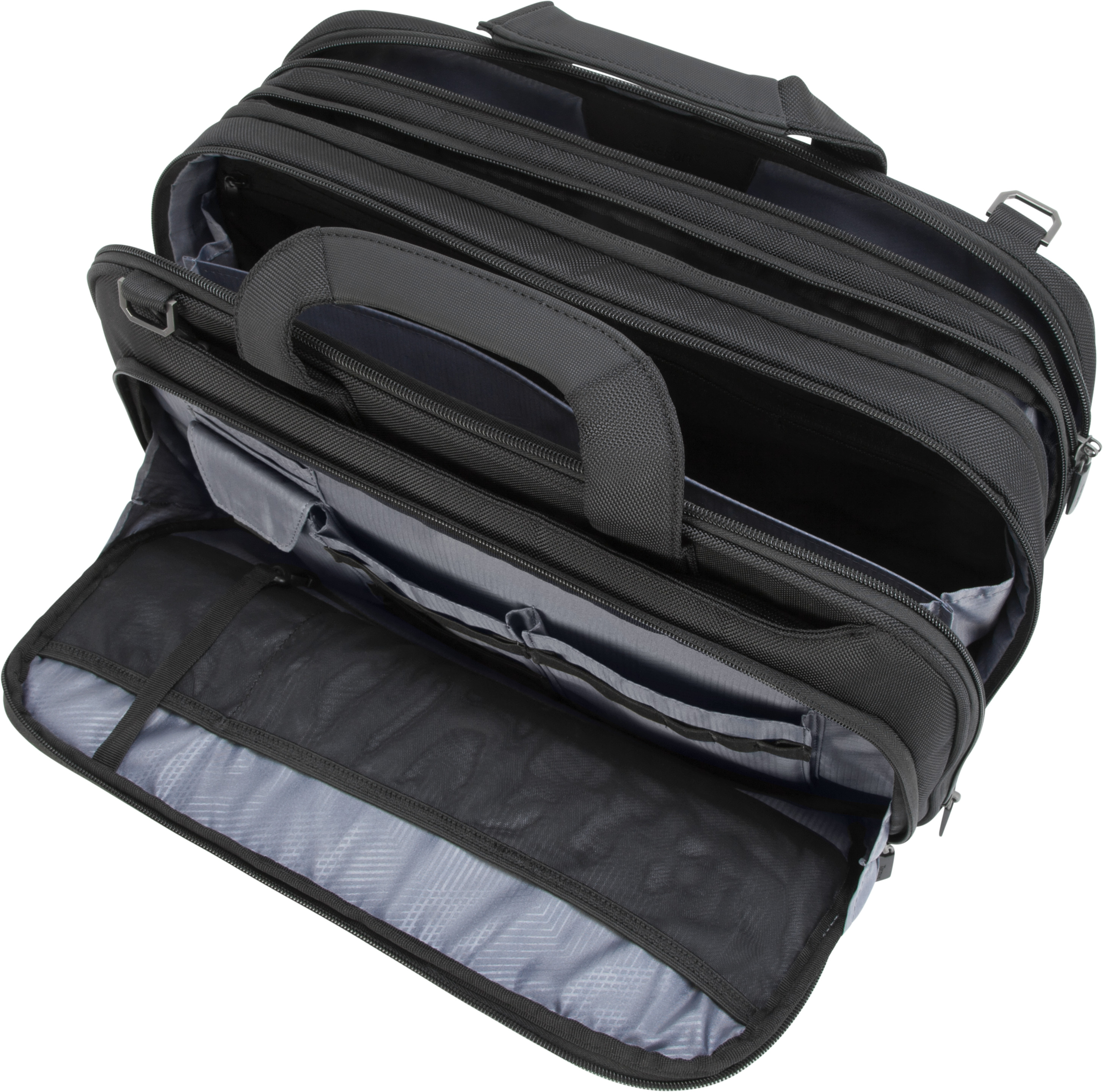 TARGUS Corporate Traveler Notebooktasche Aktentasche für Universal Strapazierfähiges ballistisches Nylonobermaterial nach Militärstandard 1680D – wasser- und verschleißfest, Schwarz