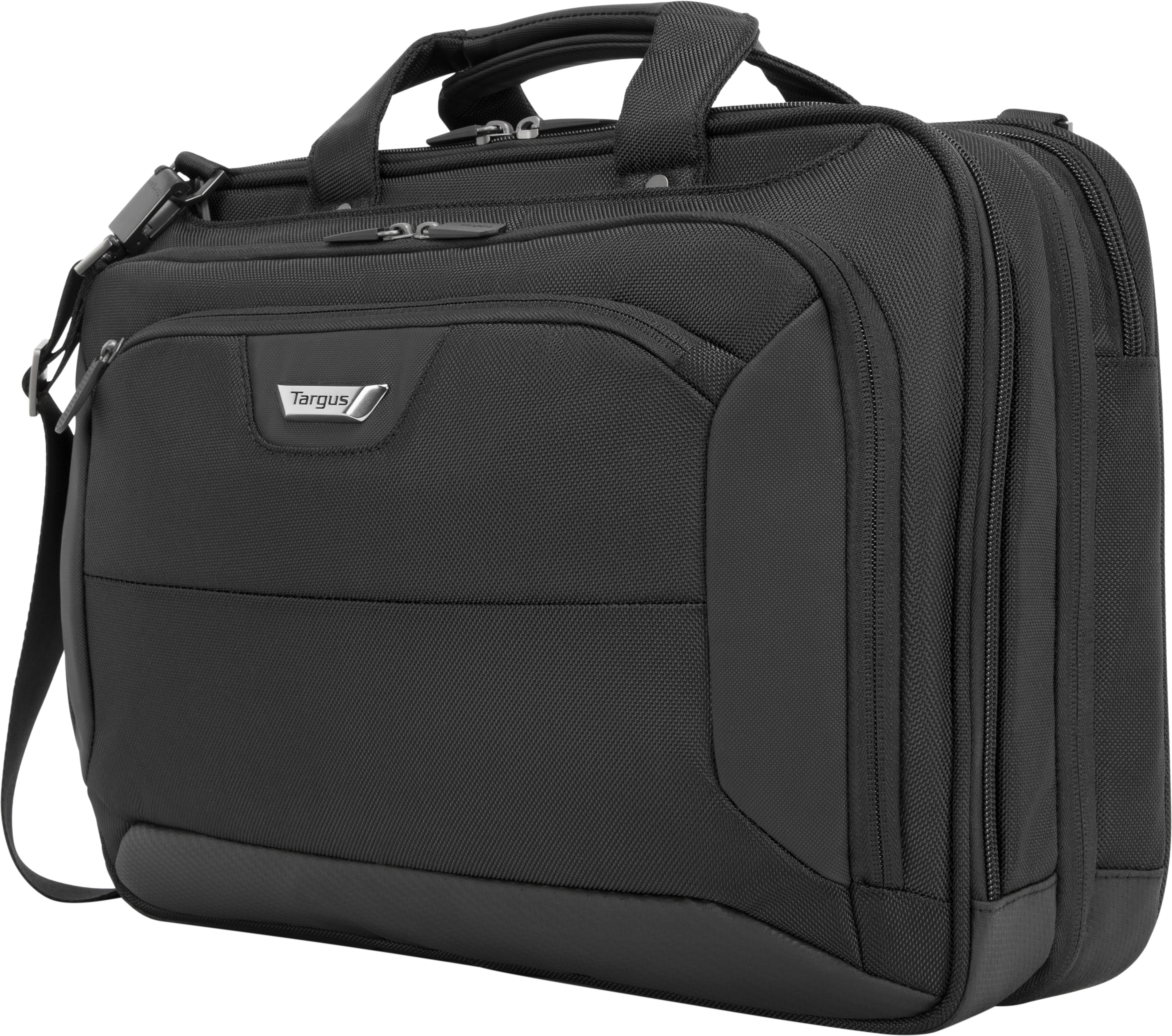 TARGUS Corporate Traveler Notebooktasche Aktentasche für Universal Strapazierfähiges ballistisches Nylonobermaterial nach Militärstandard 1680D – wasser- und verschleißfest, Schwarz