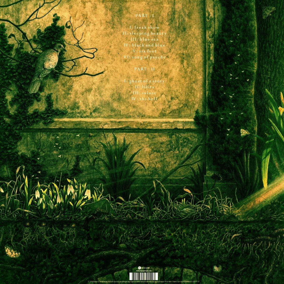 Grünes und gelbes Albumcover mit Titelliste und grünem Laub.