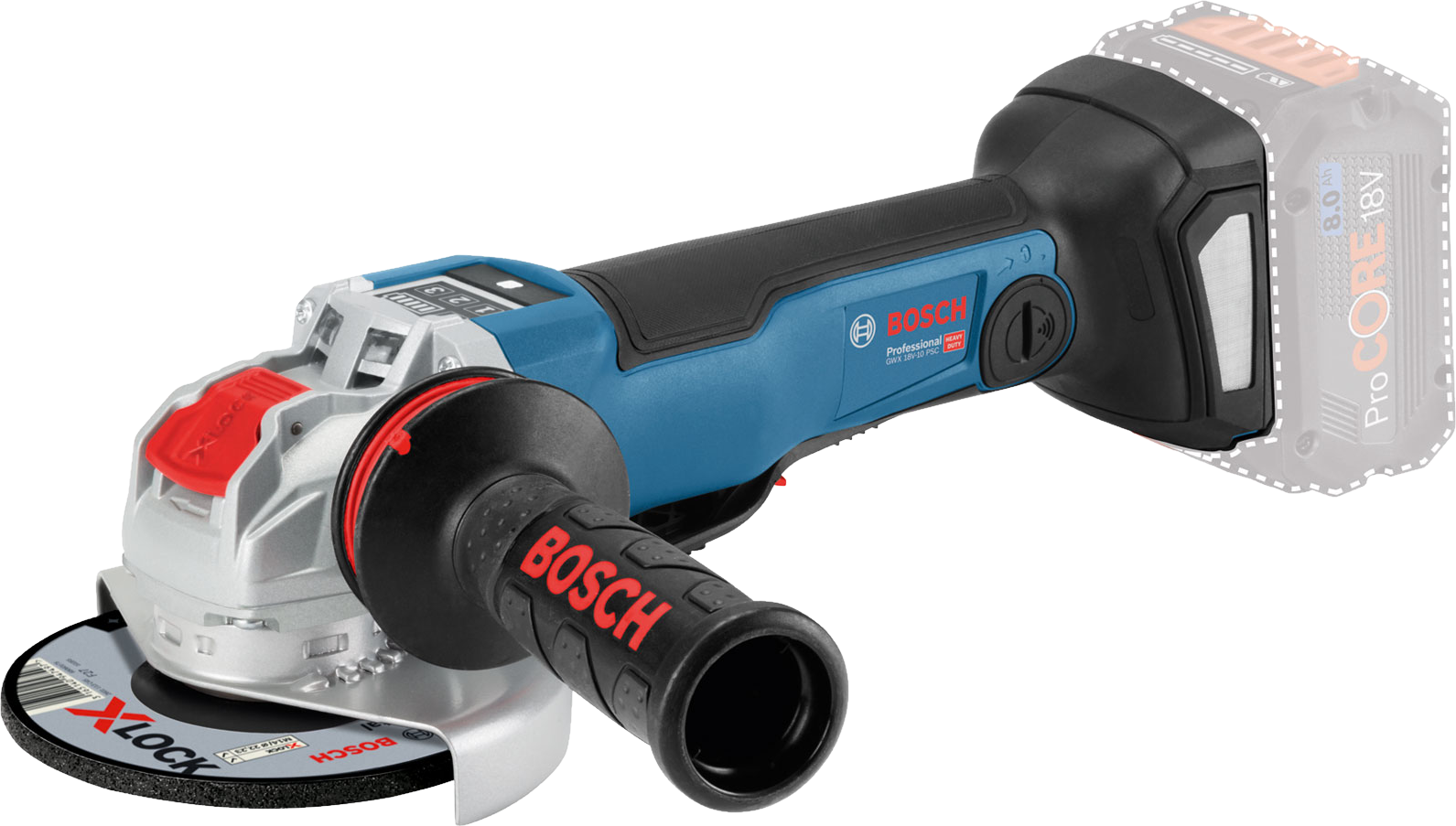 BOSCH PROFESSIONAL GWX 18V-10 PSC Akkus sarokcsiszoló, akku és töltő nélkül (06017B0800)