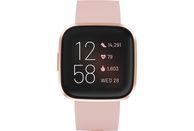 FITBIT Versa 2 - Smartwatch (S e L, Silicone, Rosa cipria/Rame rosa)