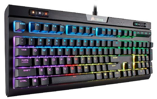 Teclado gaming - Corsair Strafe RGB MK.2, Cherry MX Red (ES), USB, Negro