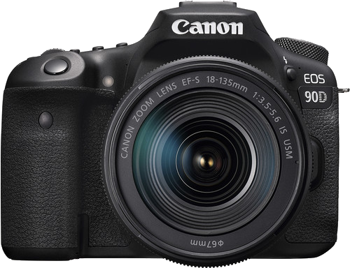 CANON EOS 90D DSLR fényképezőgép, +EF-S 18-135 mm IS USM objektív (3616C017)