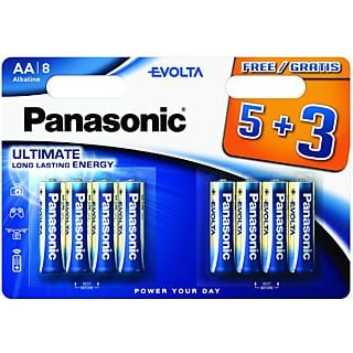 PANASONIC Evolta AA 8-pack 5+3 gratis