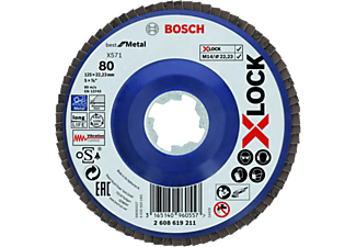 BOSCH X-LOCK X571 Legyezőtárcsa, Best for Metal, G80, ø 125mm, 1 db (2608619211)