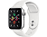 APPLE Watch Series 5 GPS, 40mm Ezüstszínű alumíniumtok fehér sportszíjjal