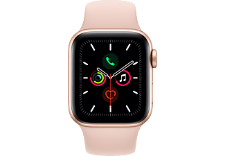 APPLE Watch Series 5 GPS, 40mm Aranyszínű alumíniumtok rózsakvarc sportszíjjal
