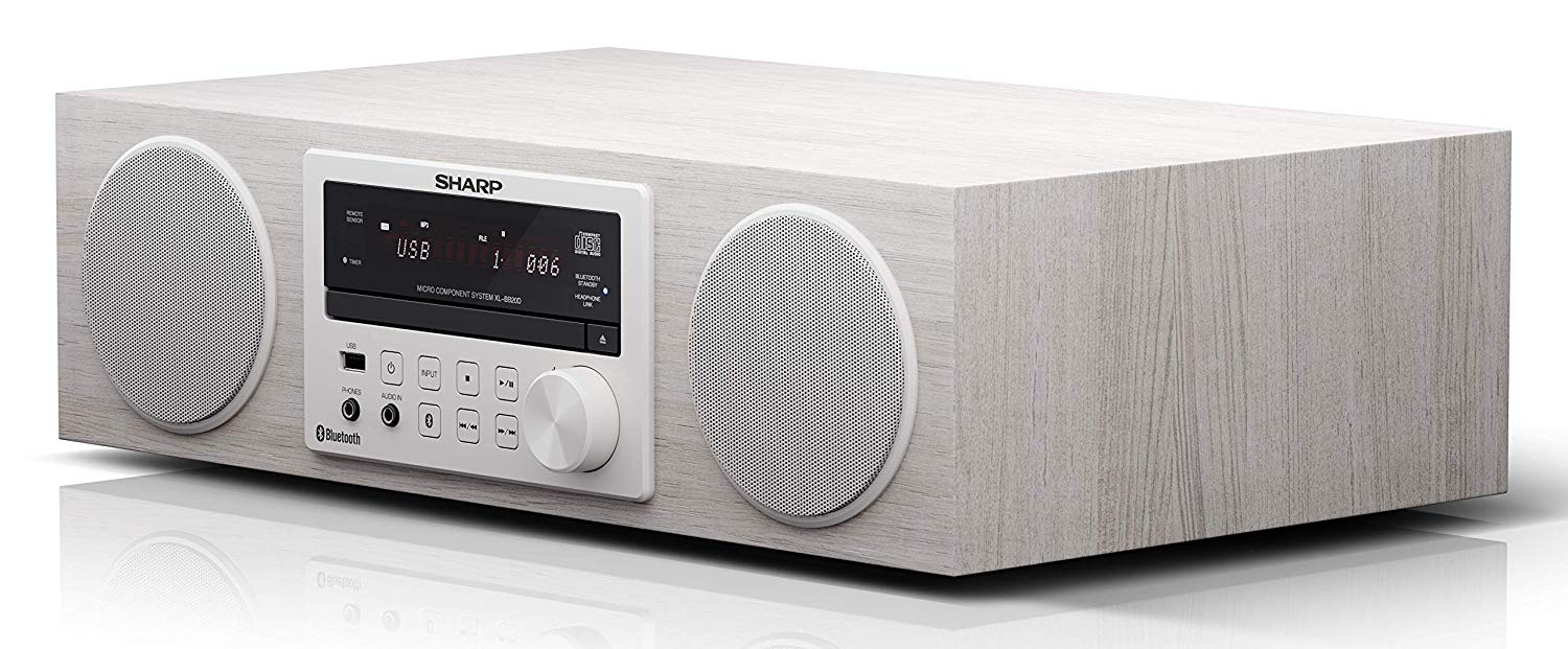 Microcadena - Sharp XL-BB20D, 100 W, CD, USB, Bluetooth, Radio FM/DAB+, Blanco