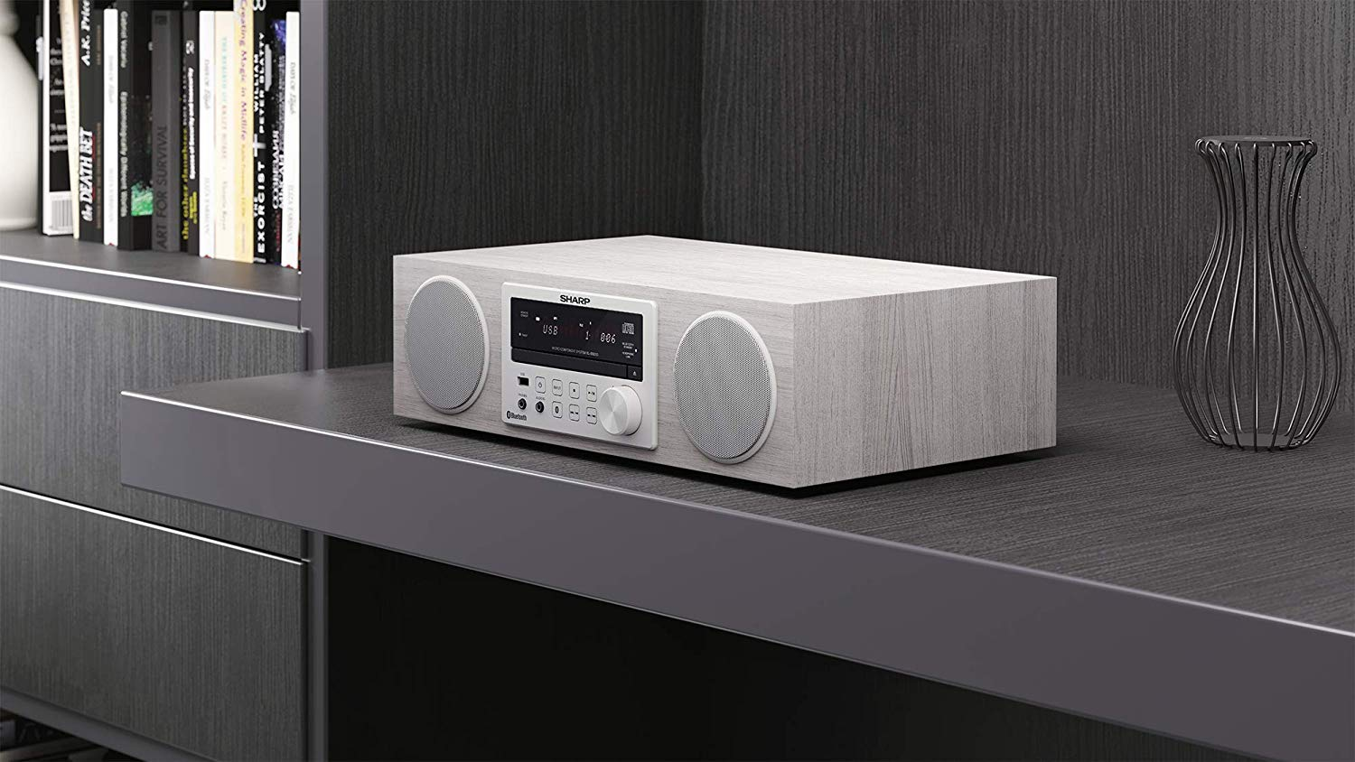 Microcadena - Sharp XL-BB20D, 100 W, CD, USB, Bluetooth, Radio FM/DAB+, Blanco