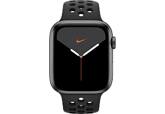 APPLE Watch Nike Series 5 GPS, 44mm Asztroszürke alumíniumtok Antracitszürke/fekete Nike sportszíjjal