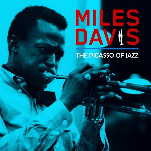 Pochette de l'album de Miles Davis. Un homme en costume jouant de la trompette, code couleur bleu et noir.