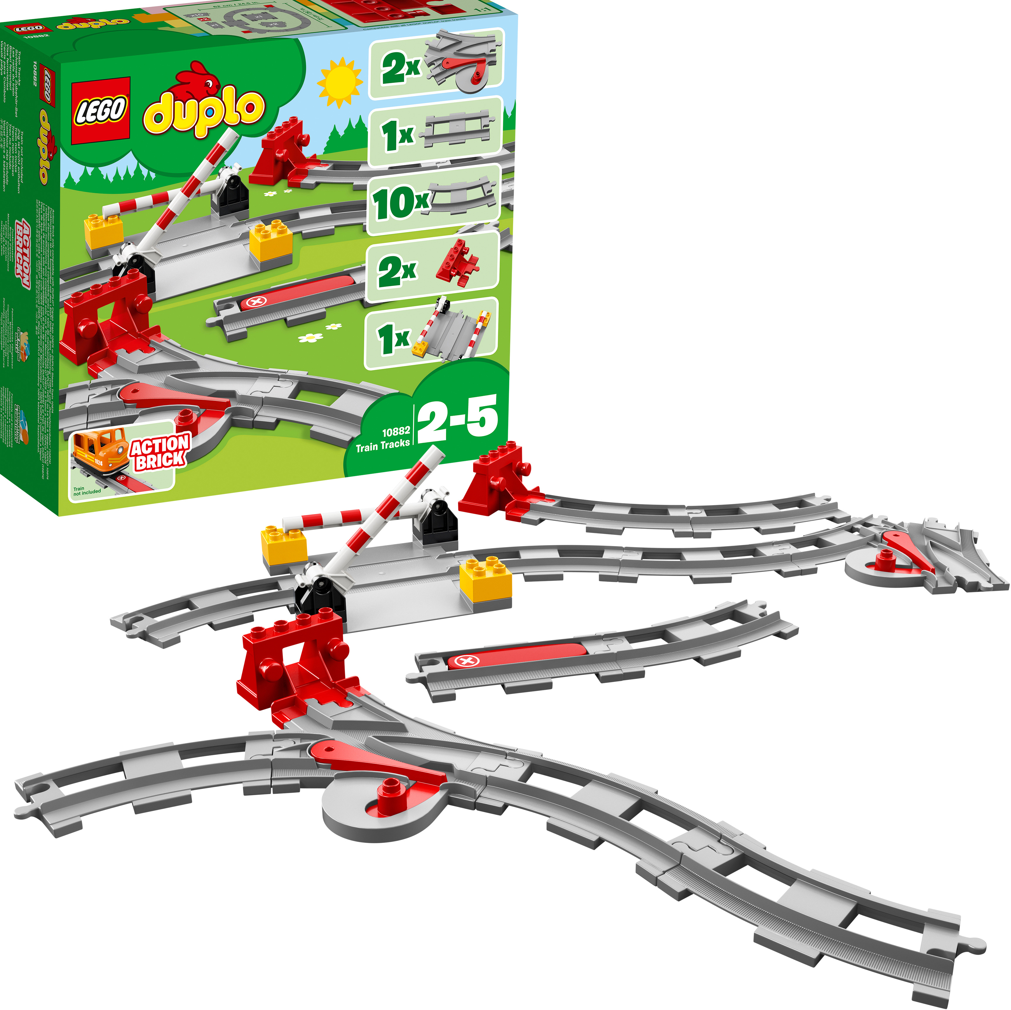 10882 Eisenbahn Bausatz, LEGO Mehrfarbig Schienen